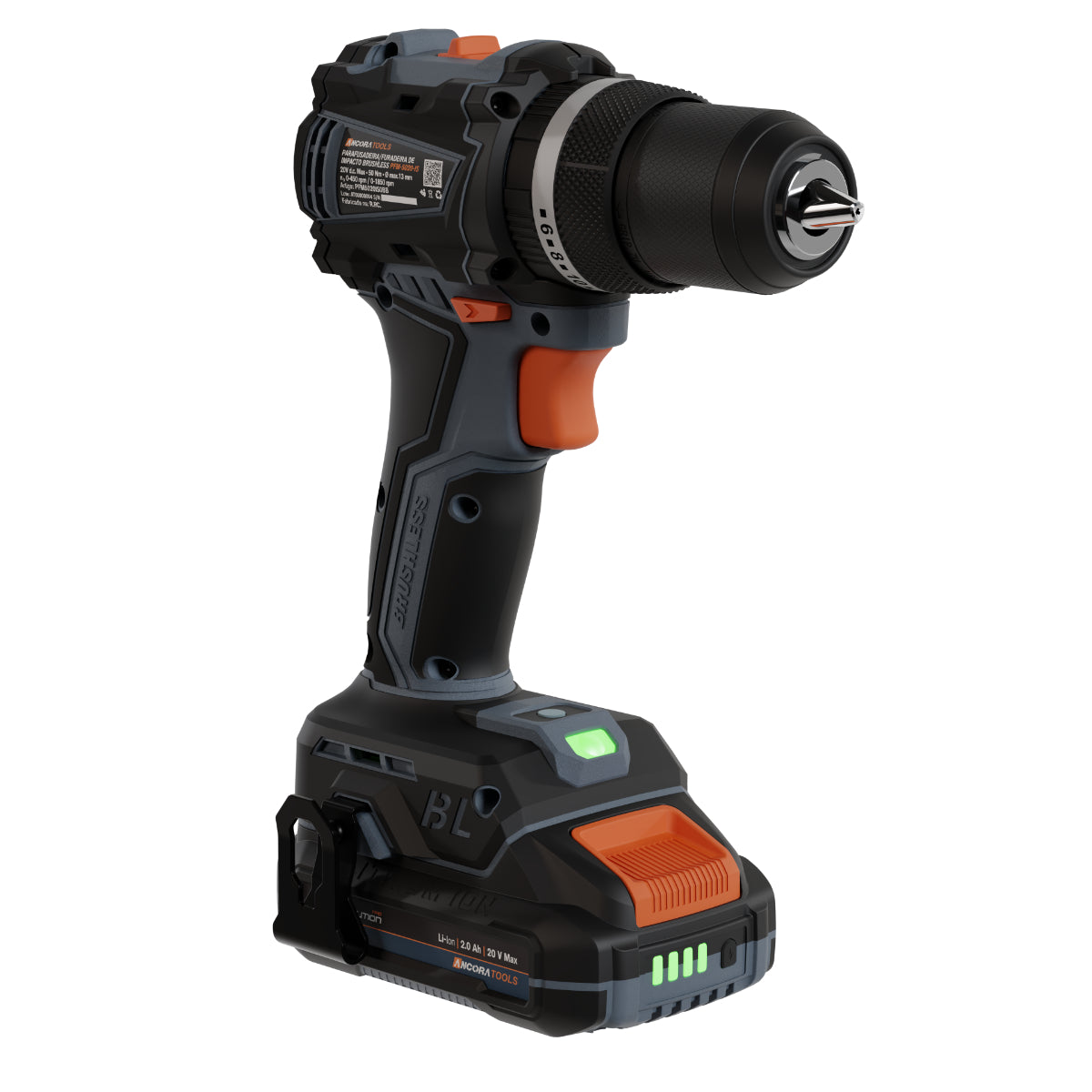 Kit Profissional Parafusadeira Furadeira de Impacto e Parafusadeira Impacto Brushless Ancora Tools c/ 126 Acessórios