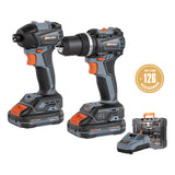 Kit Profissional Parafusadeira Furadeira de Impacto e Parafusadeira Impacto Brushless Ancora Tools c/ 126 Acessórios