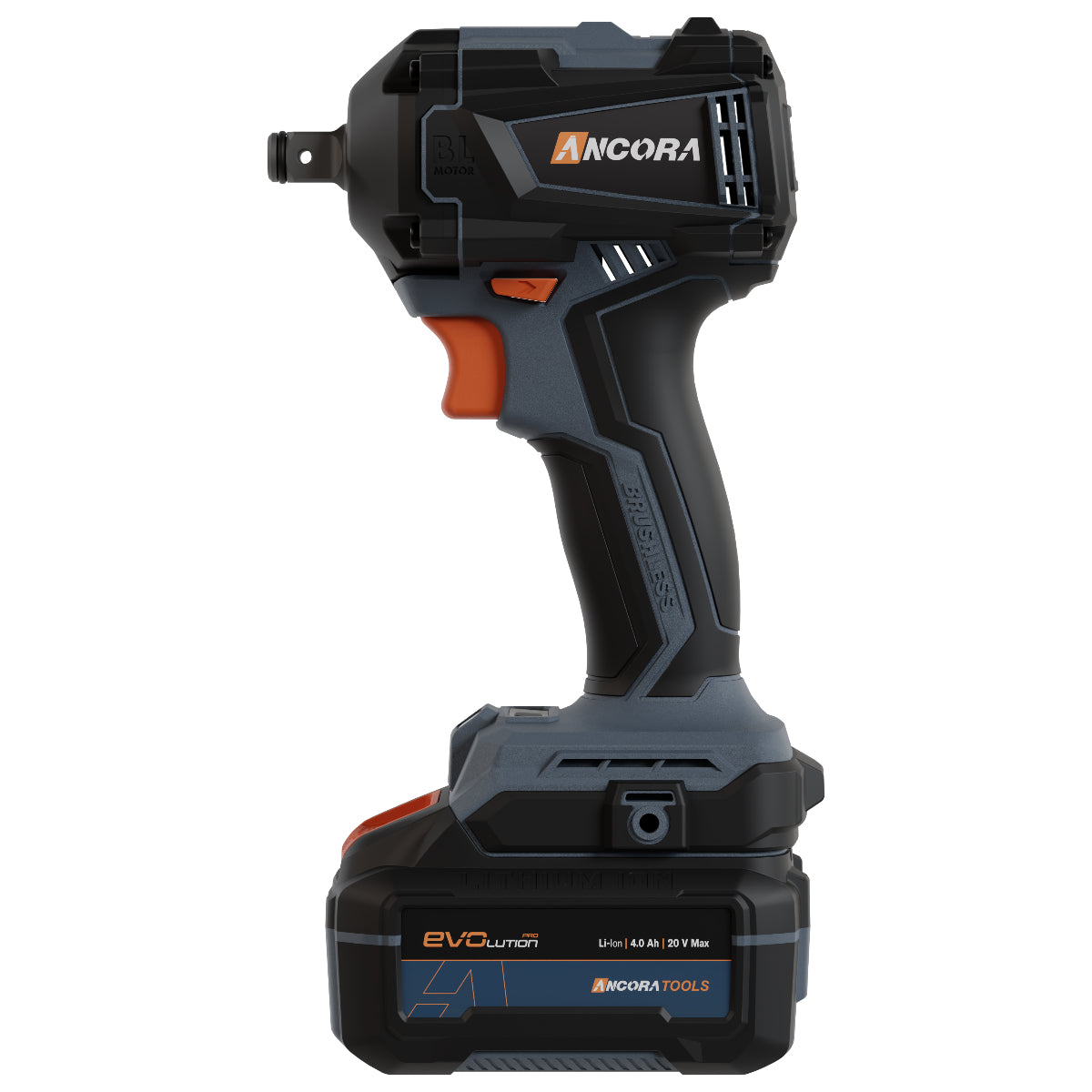 Chave de Impacto Profissional Brushless 400Nm Ancora Tools c/Bateria e Carregador