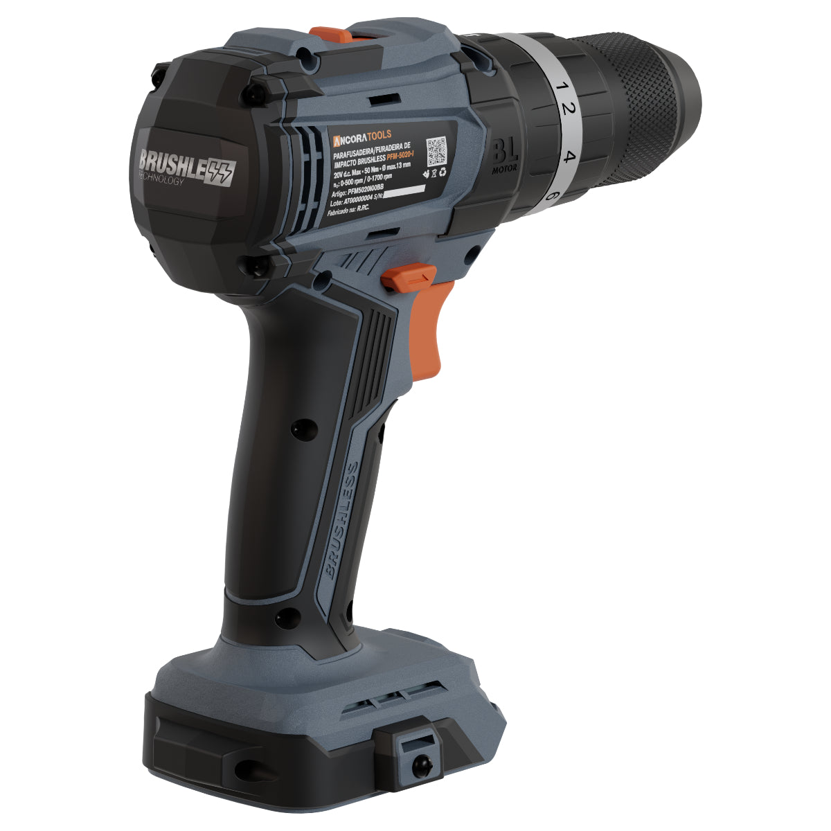 Parafusadeira Furadeira de Impacto Brushless 25500ipm Ancora Tools s/Bateria