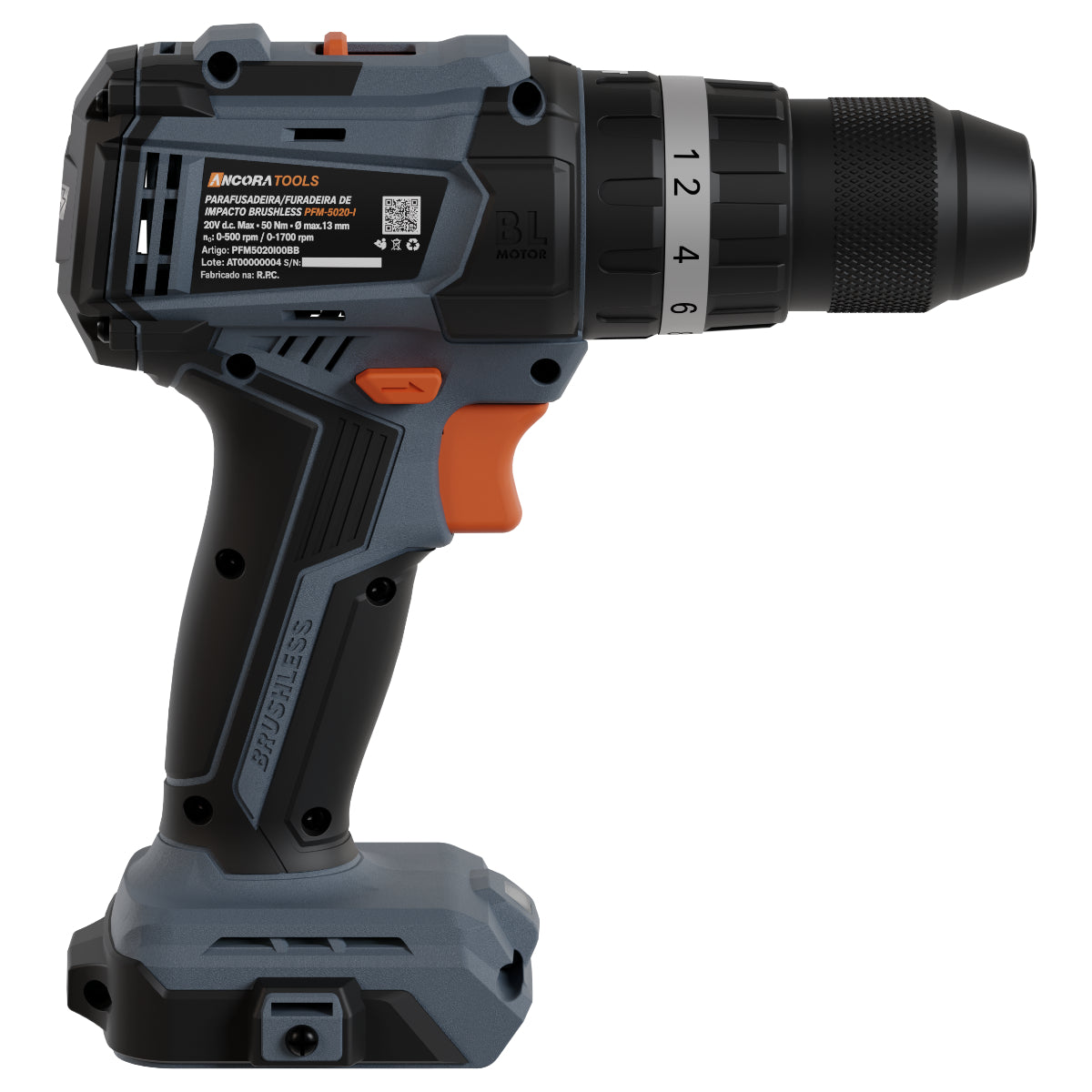 Parafusadeira Furadeira de Impacto Brushless 25500ipm Ancora Tools s/Bateria