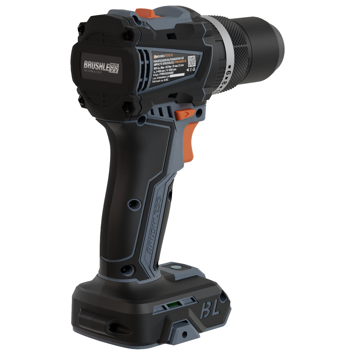 Parafusadeira Furadeira de Impacto Brushless 29600ipm Ancora Tools S/Bateria