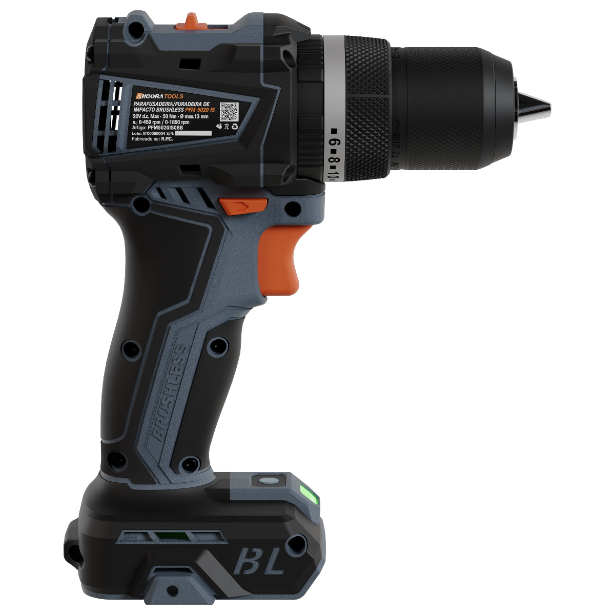 Parafusadeira Furadeira de Impacto Brushless 29600ipm Ancora Tools S/Bateria