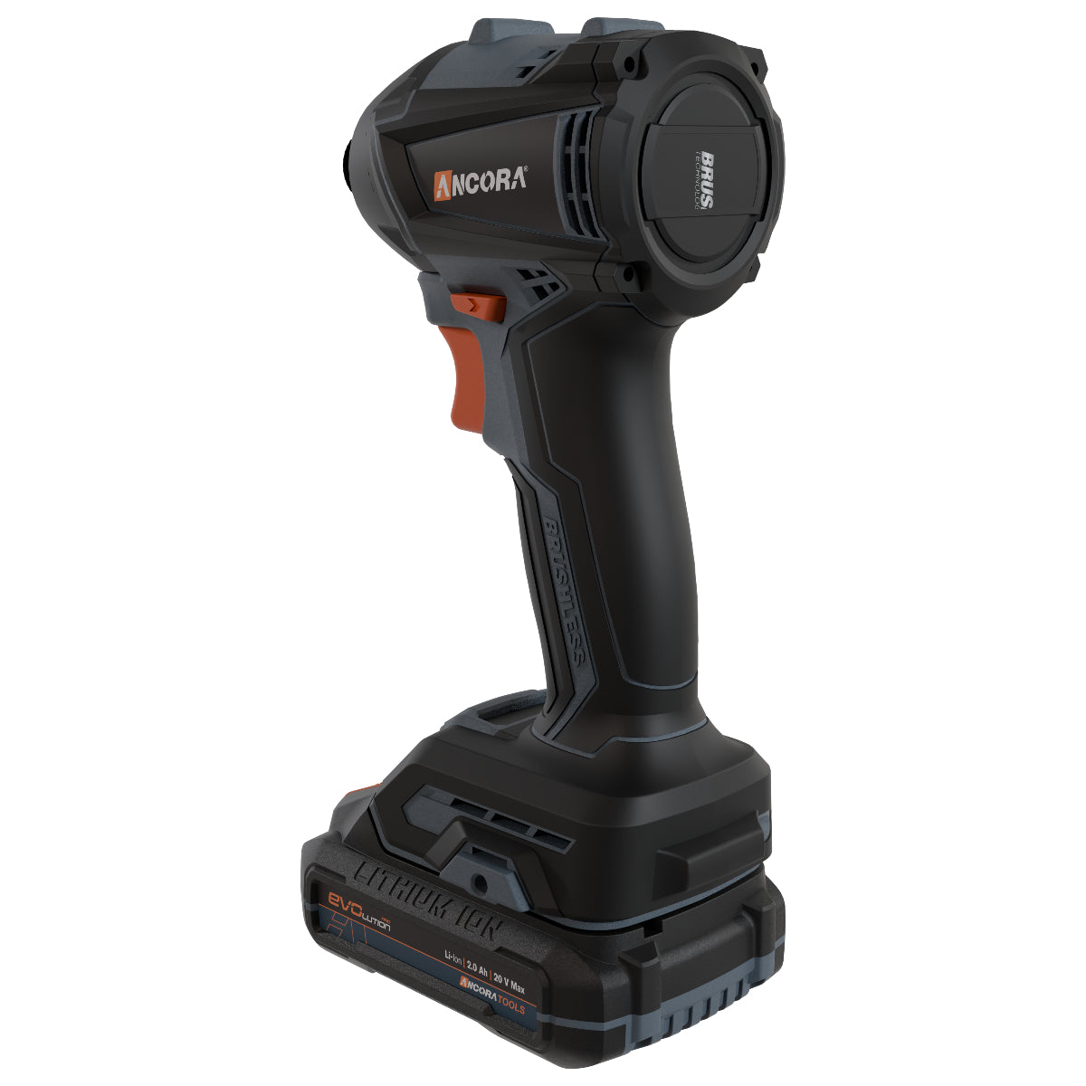 Parafusadeira de Impacto Profissional Brushless 4300ipm Ancora Tools c/Bateria e Carregador