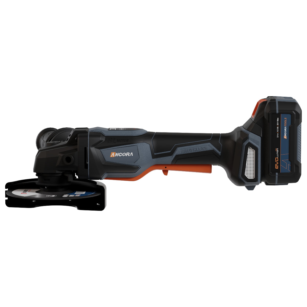 Kit Profissional Parafusadeira Furadeira de Impacto e Esmerilhadeira Angular Brushless Ancora Tools e Maleta com 126 Acessórios
