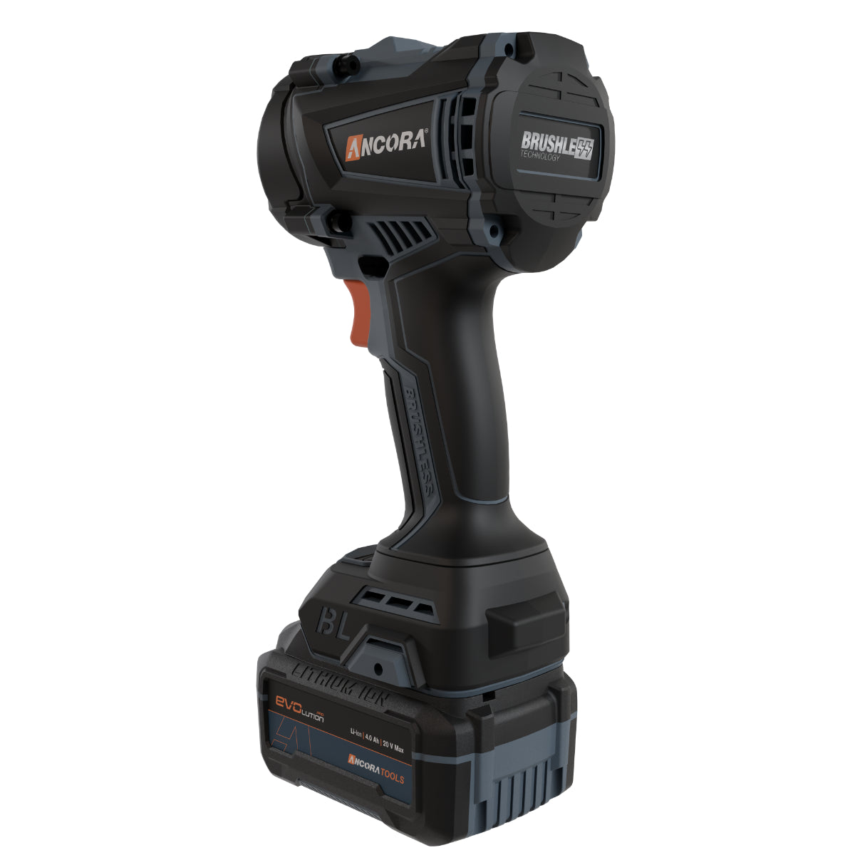 Chave de Impacto Profissional Brushless 850nm Ancora Tools c/Bateria Carregador e Maleta
