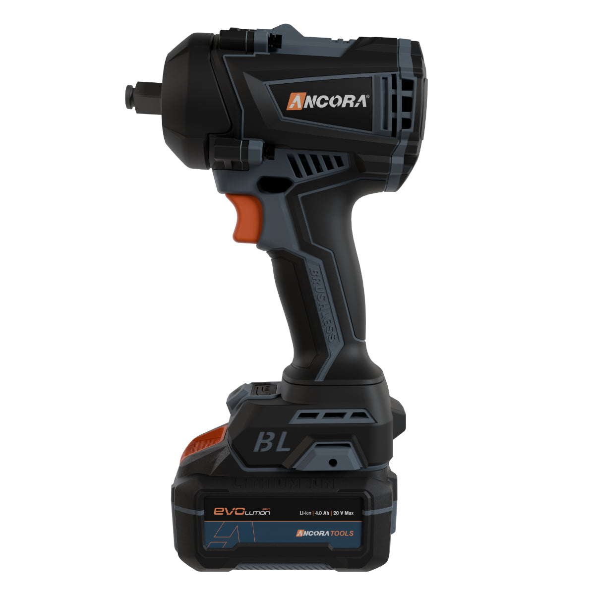 Chave de Impacto Profissional Brushless 850nm Ancora Tools c/Bateria Carregador e Maleta