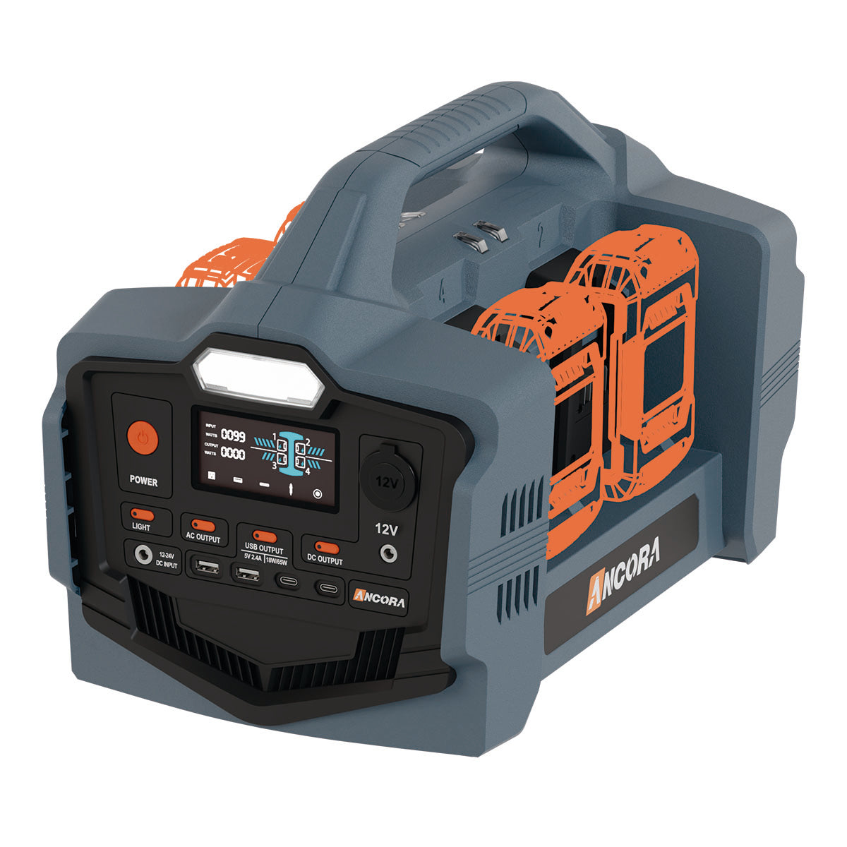Estação de Energia e Carregamento Portátil 600w Ancora Tools