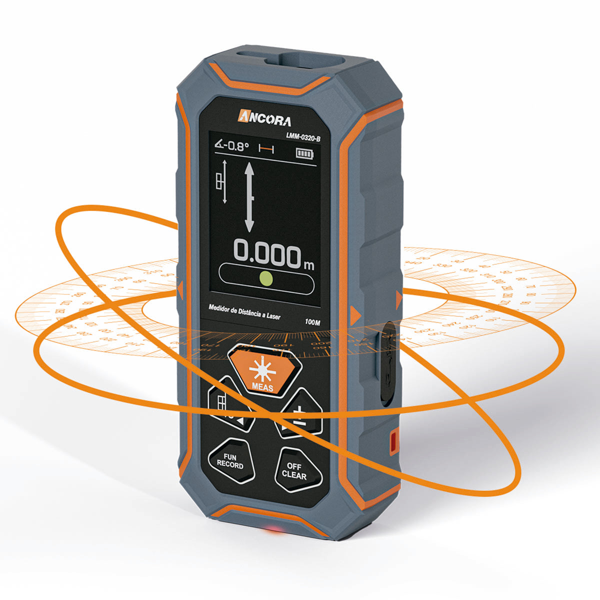 Medidor de Distancia a Laser Bidirecional 200m Ancora Tools