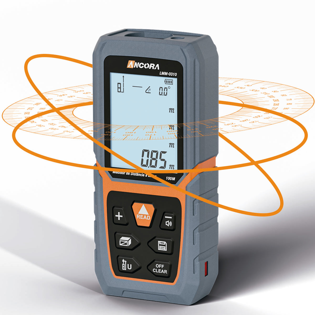 Medidor de Distancia a Laser Multifunções 100m Ancora Tools