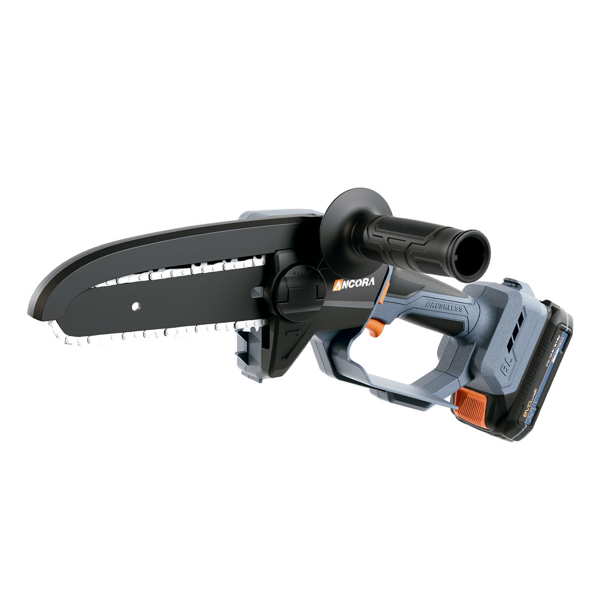 Mini Motosserra Profissional Brushless 5300rpm Ancora Tools c/Bateria e Carregador