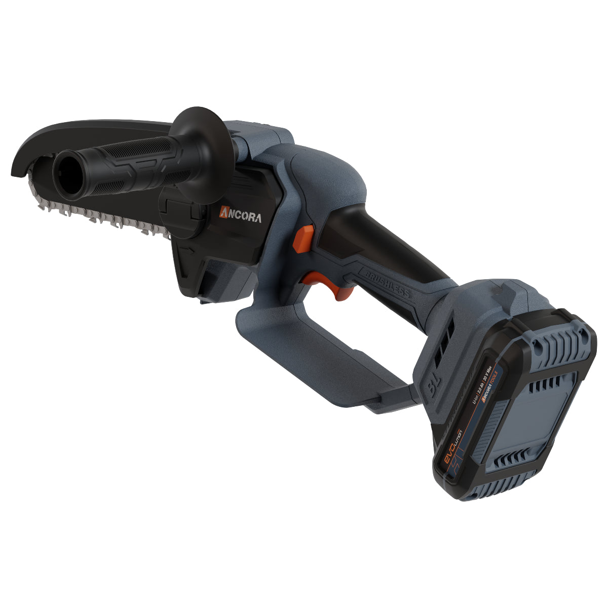 Mini Motosserra Profissional Brushless 5300rpm Ancora Tools c/Bateria e Carregador