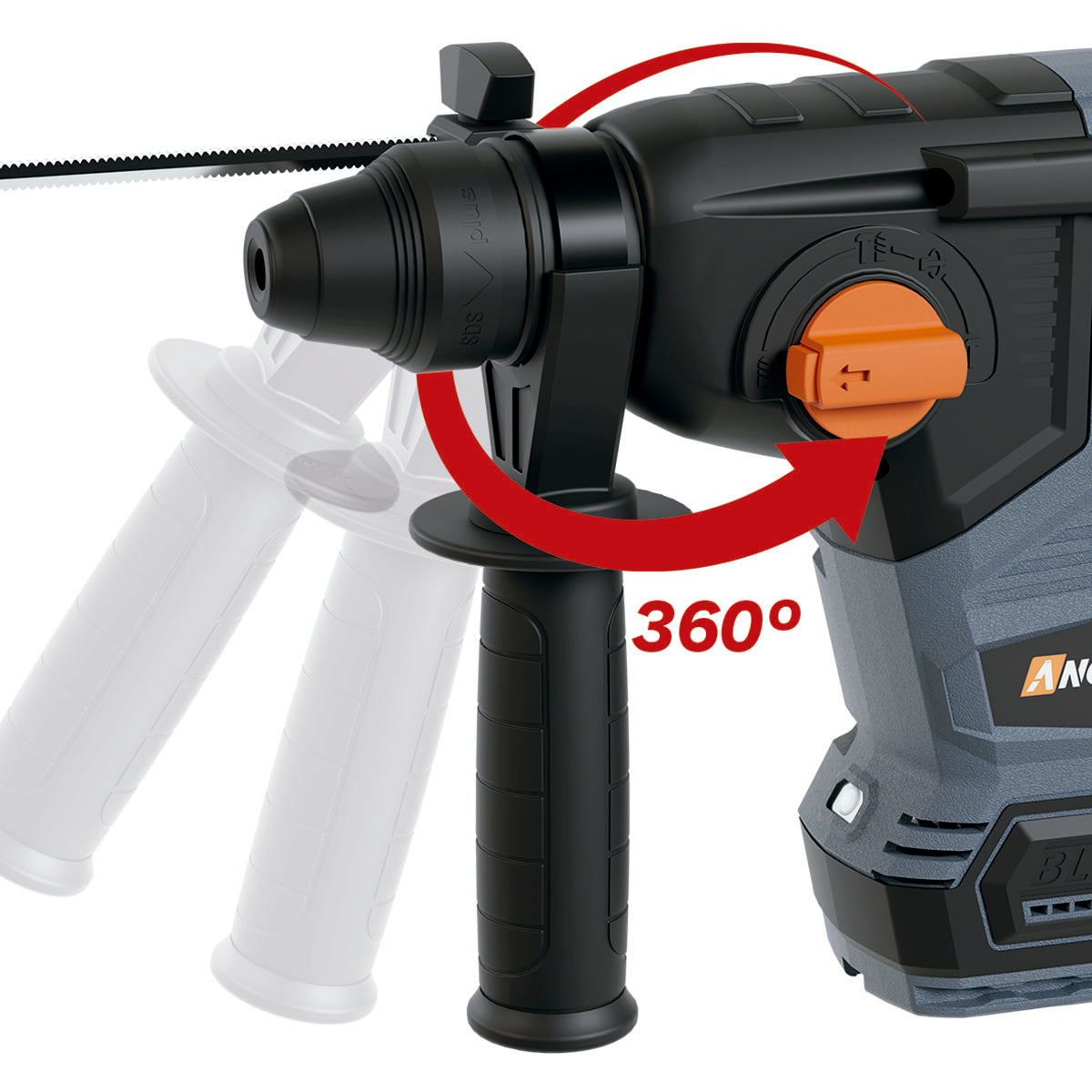 Martelete Perfurador Rompedor Profissional Brushless 2.6J Ancora Tools s/ Bateria