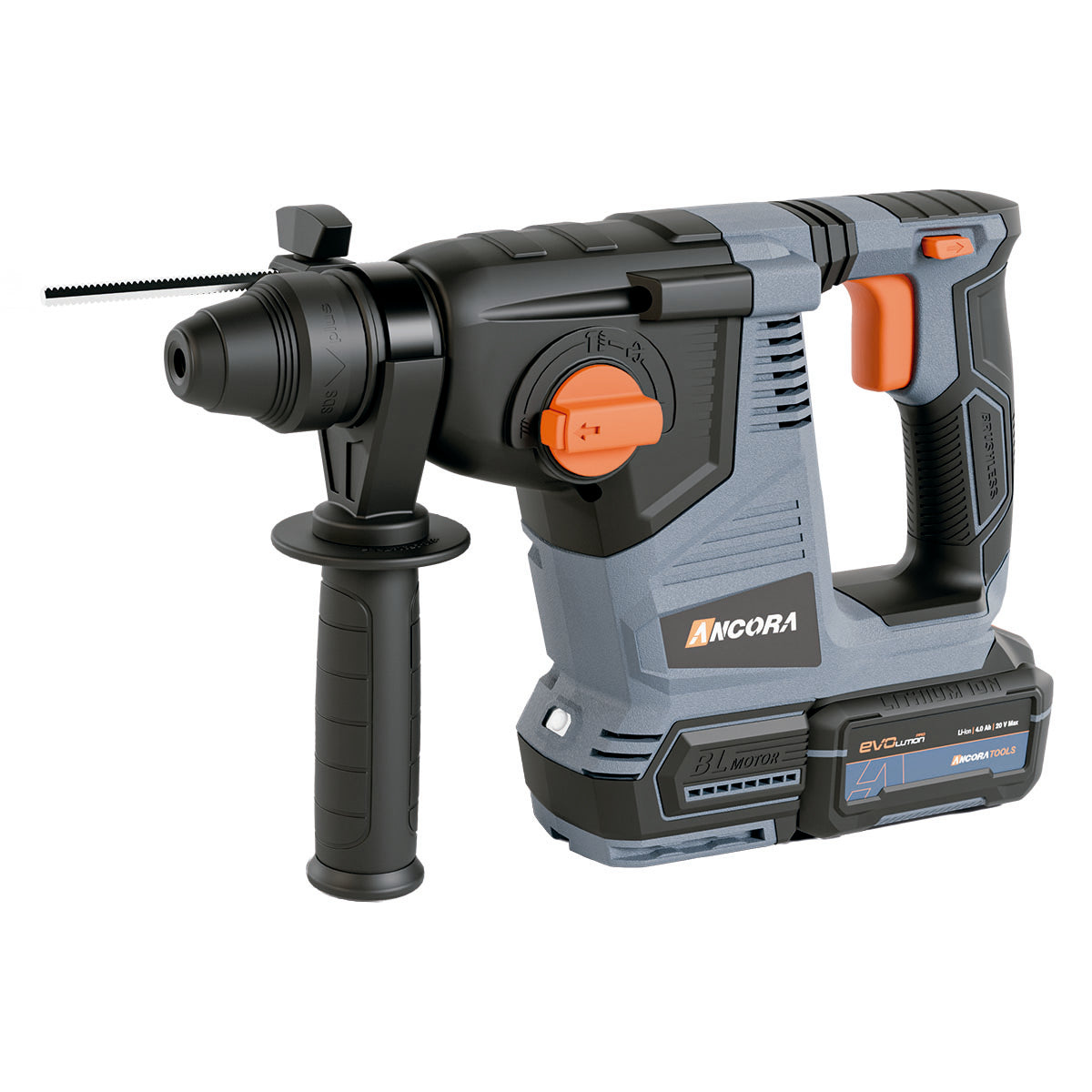 Martelete Perfurador Rompedor Profissional Brushless 2.6J Ancora Tools c/Bateria e Carregador