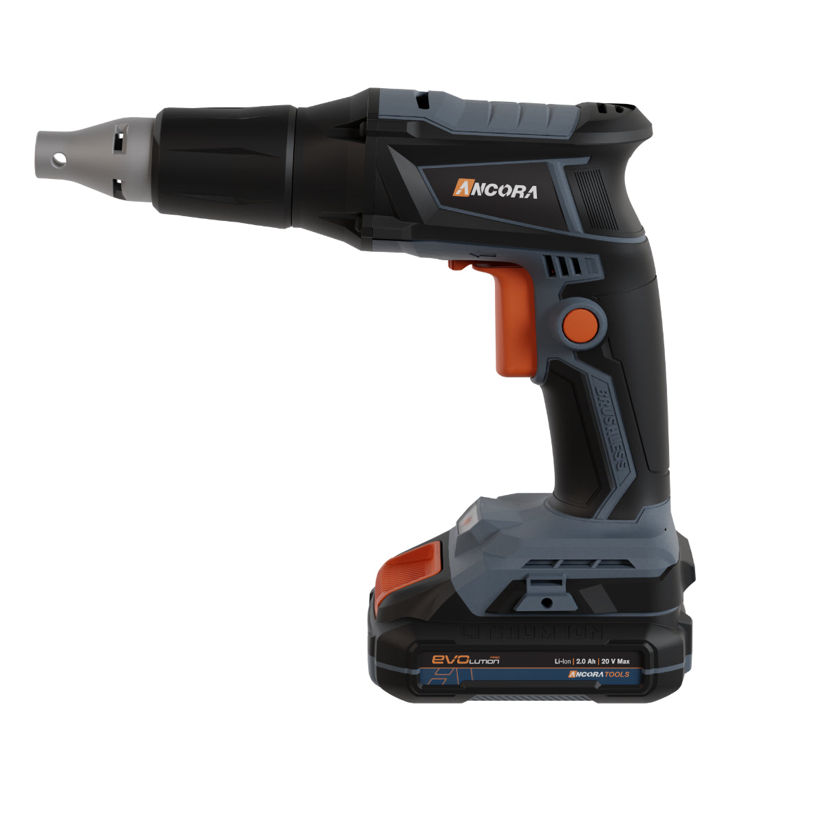 Parafusadeira Drywall Profissional Brushless 4400rpm Ancora Tools c/Bateria e Maleta