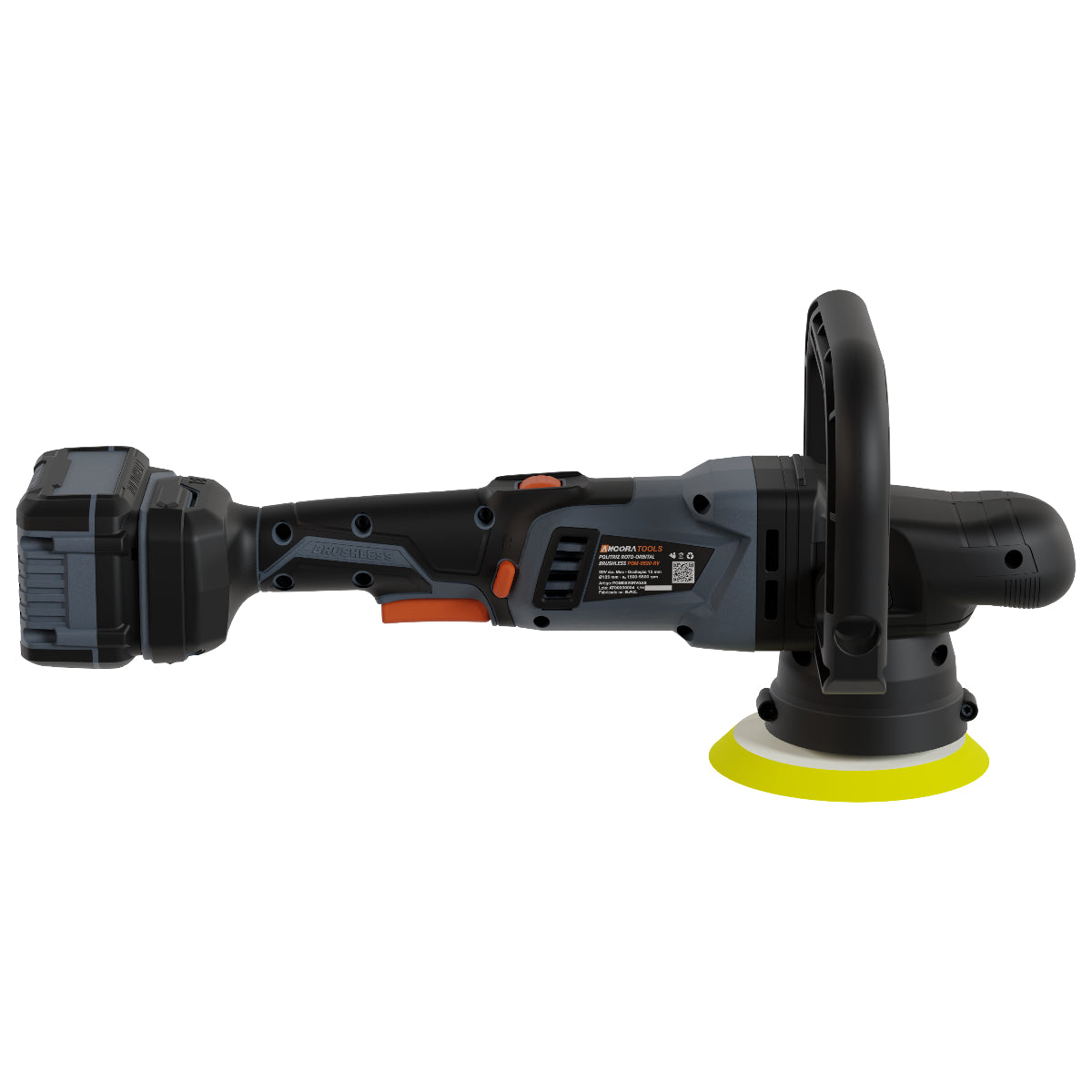 Politriz Roto Orbital Profissional Brushless 5500rpm Ancora Tools c/ Bateria e Acessórios