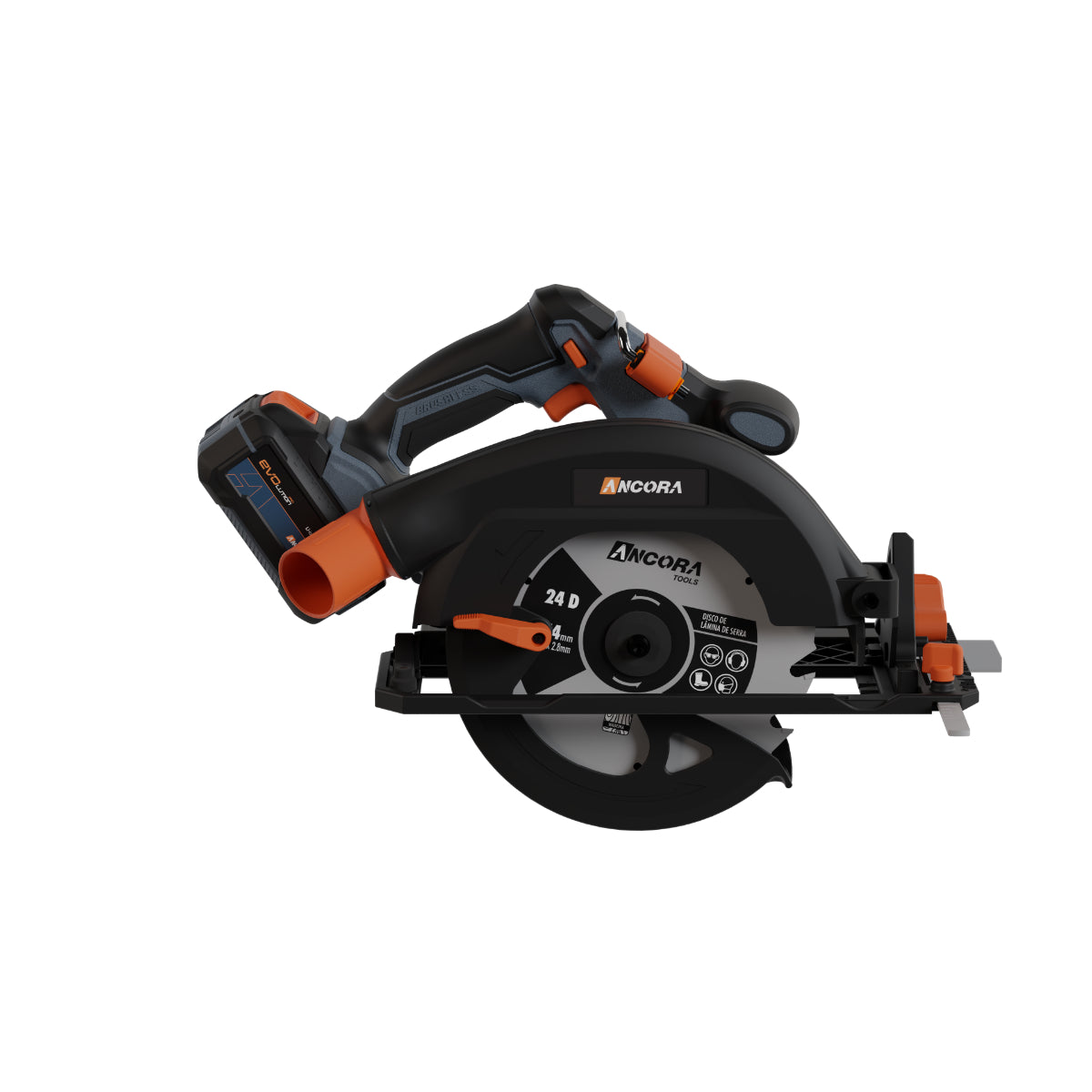 Serra Circular Profissional Brushless 5500rpm Ancora Tools c/ Bateria e Carregador